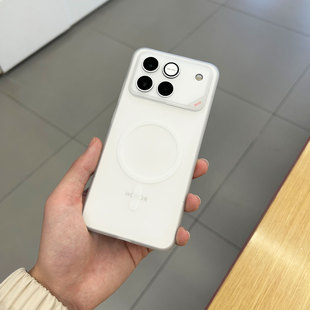 适用荣耀win手机壳封闭拍照键磁吸软壳Magsafe车载无线充电增强磁力背面纹理防摔防滑浅色全包保护套WINRT