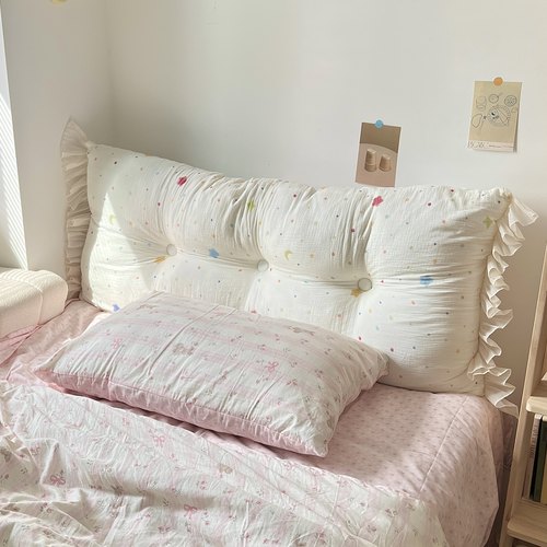 皱皱纱纯棉榻榻米床头靠垫