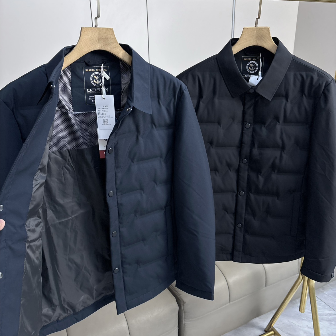 高端轻奢 压胶分仓+90鸭绒 秋冬男士轻便防风保暖翻领羽绒服外套