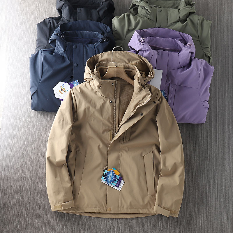 脱卸领冬标准版型冲锋衣舒适保暖