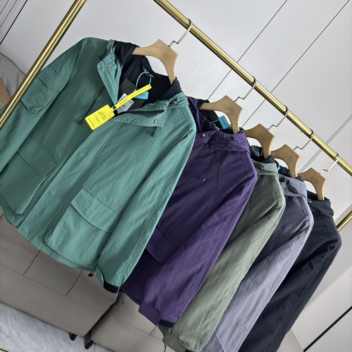 NIAOXI户外山系男士工装连帽夹克外套情侣款耐磨抗撕裂防水冲锋衣