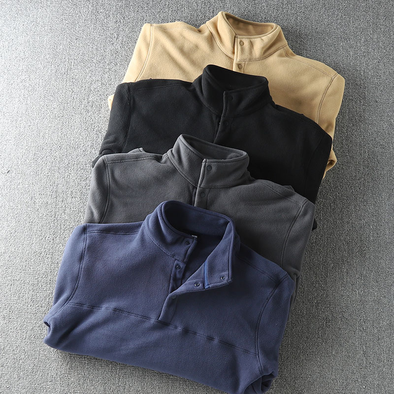 亨利领摇粒绒卫衣套头