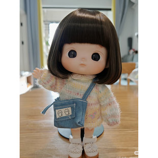 hacipupu/嘎子姐假发可动人偶齐刘海假发 1/8分bjd头围26cm娃衣