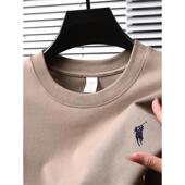 圆颈马标志刺绣半袖 正宗保罗纯棉短袖 男子t恤2025新夏季 宽松t恤