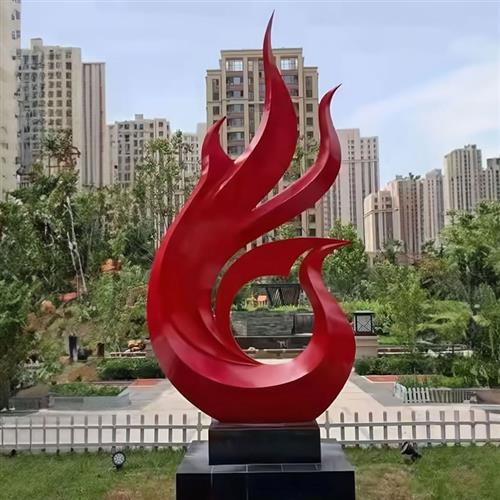 户外大型不锈钢雕塑定制厂家抽象几何凤凰园林广场水景售楼处景观