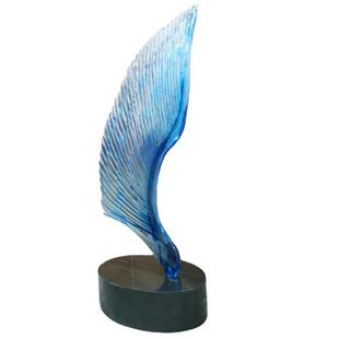 现代抽象树脂工艺品雕塑摆件仿琉璃家居饰品透明树脂酒店会所配饰