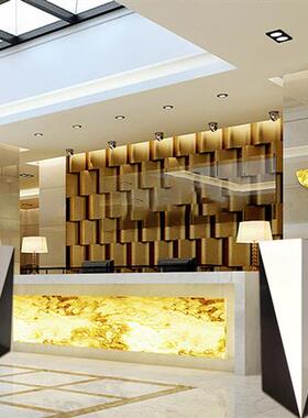 黑白双色大理石柱摆件落地基座酒店会所展示品放置阵示台底座