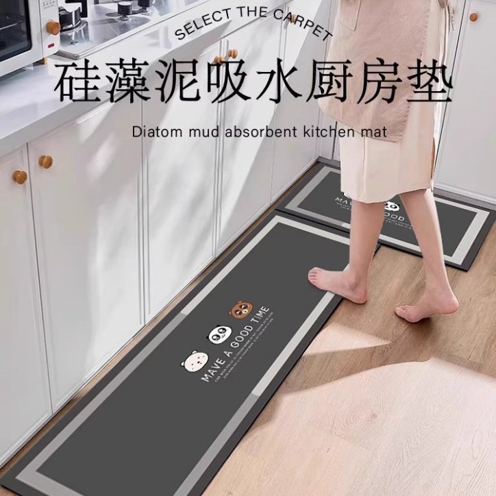 硅藻泥厨房地垫防滑防油吸水垫耐脏脚垫防水专用可擦免洗地毯入户,居家布艺,厨房地垫,淘宝优惠券,粉丝福利购,淘宝优惠卷