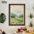 美式 饰画复古油画客厅挂画入户正对门走廊楼梯壁画 山水画玄关装