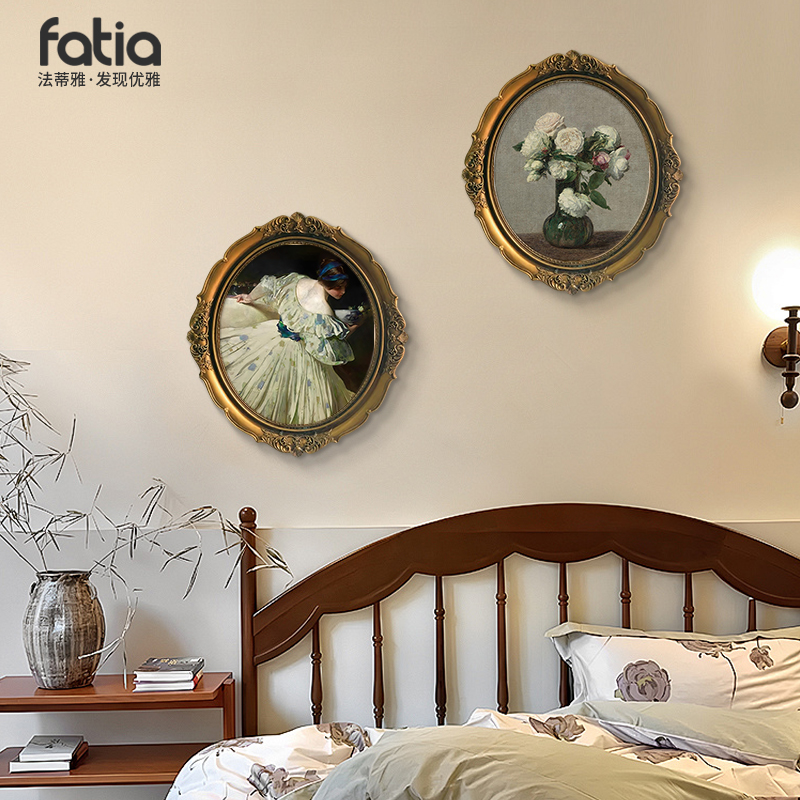 法式轻奢卧室玄关客厅背景墙挂画