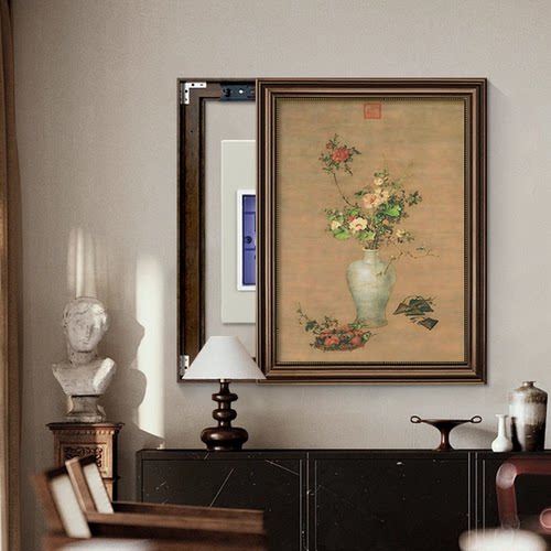 中古风电表箱装饰画免打孔