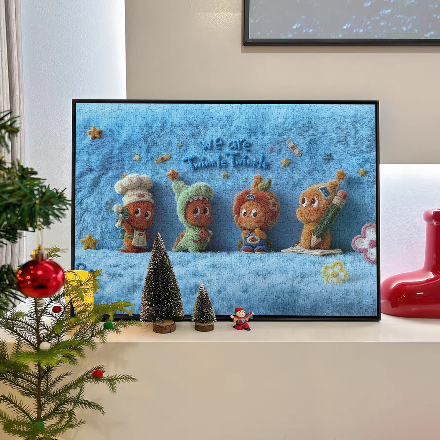 毛茸茸丝绒拼图1000片卡通日本灰卡2.1mm成人益智减压星星人拼图,家居饰品,积木/拼图画,淘宝优惠券,粉丝福利购,淘宝优惠卷