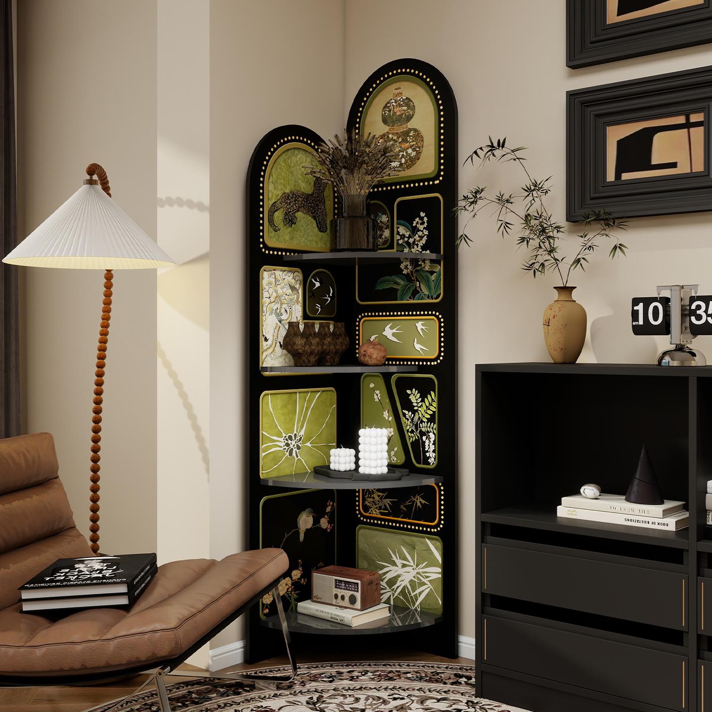 2025新款法式转角置物架中