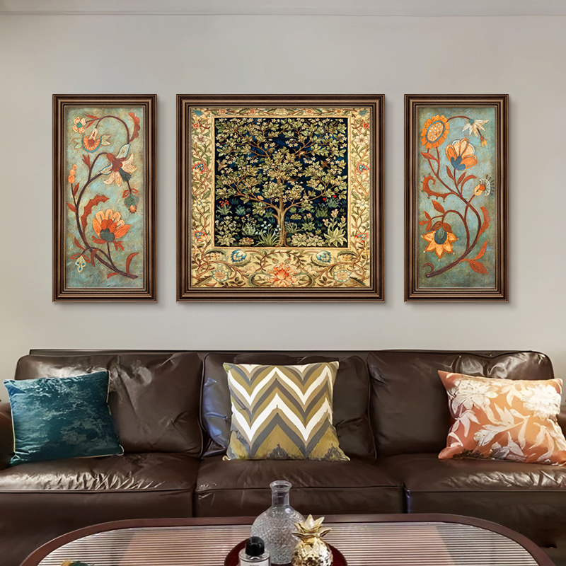 复古风格手绘植物花卉装饰画