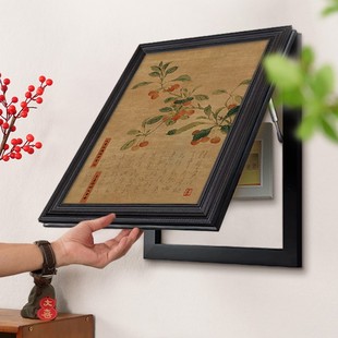 中古风电表箱装饰画免打孔竖版遮挡配电箱电闸盒餐厅壁画花鸟画
