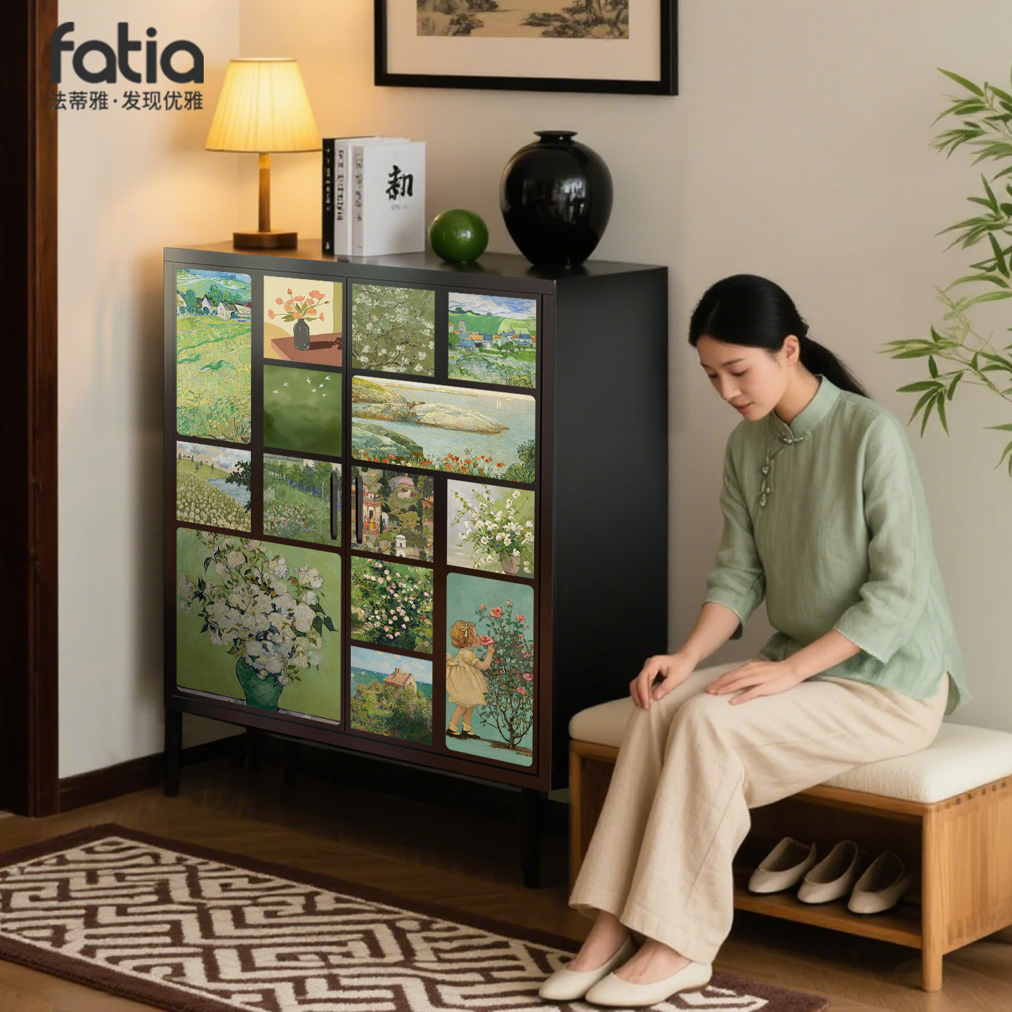 鞋柜家用门口多层收纳柜一体靠墙入户玄关进门钢制铁皮室外储物柜