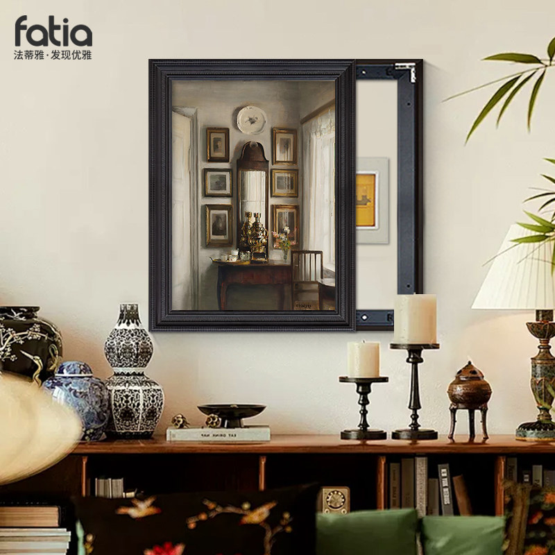 法蒂雅中古风电表箱装饰画高级感