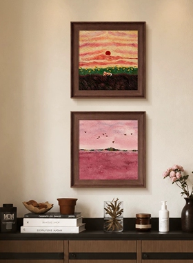中古风挂画玄关装饰餐厅斗