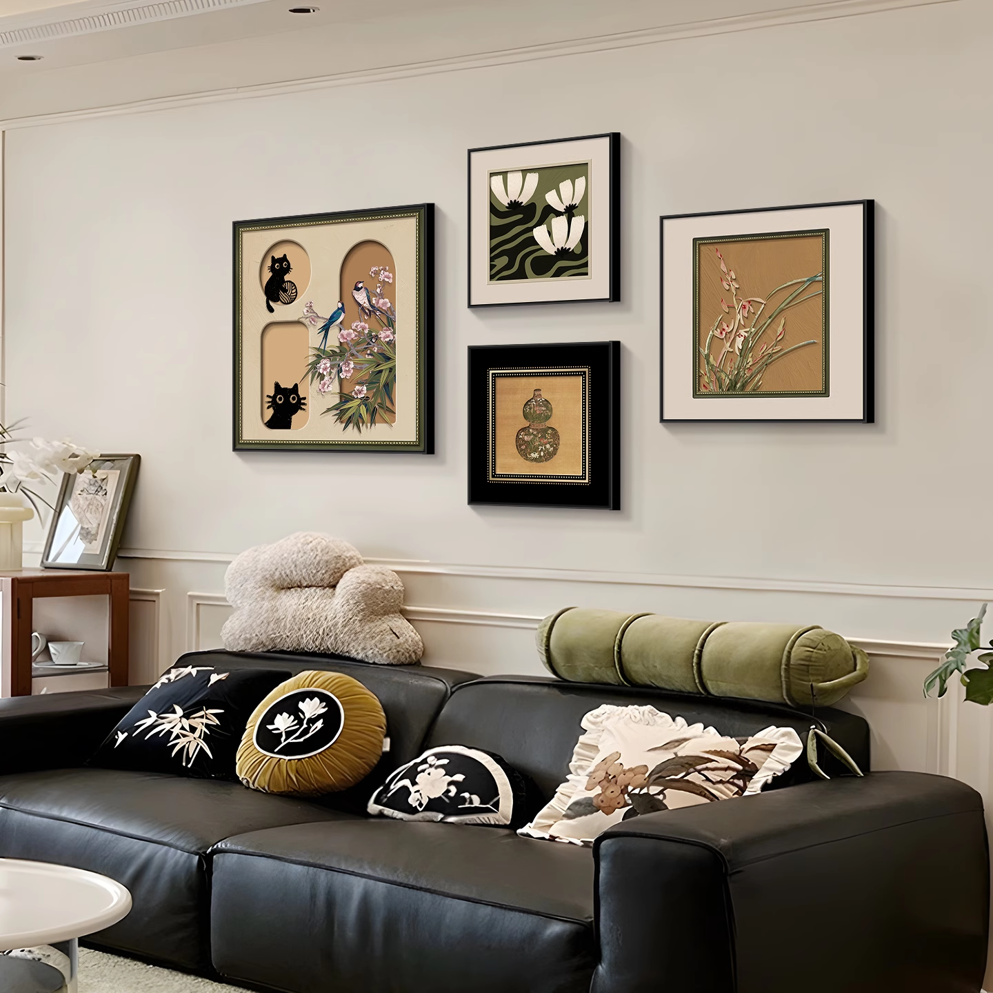 中古风客厅装饰画轻奢高级