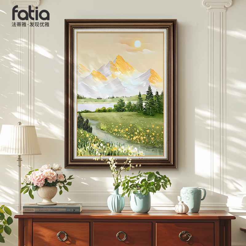靠山图落地画风景油画