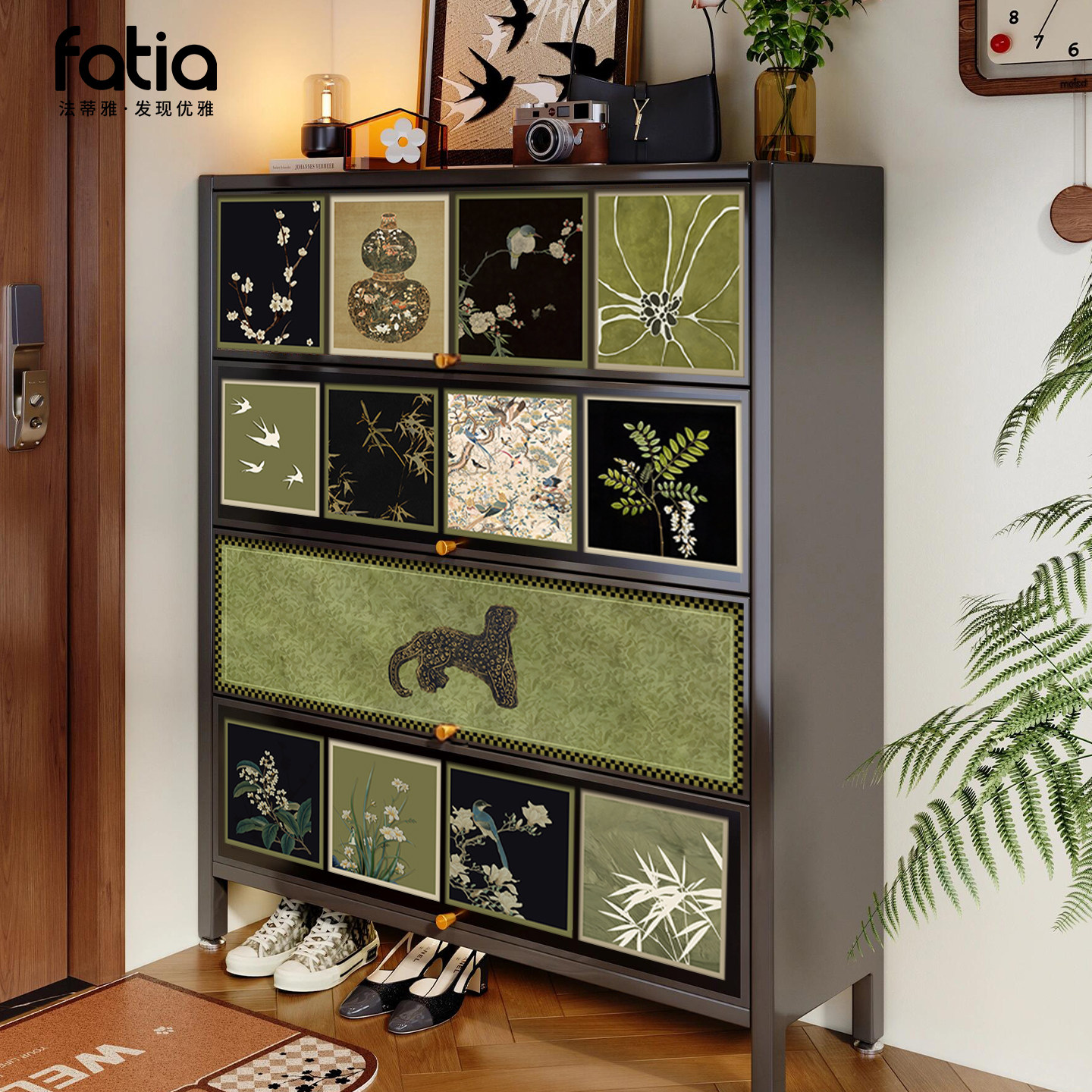 家用门口多层鞋柜钢制防尘玄关柜大容量储物柜入户上翻门多层鞋架,住宅家具,鞋柜,淘宝优惠券,粉丝福利购,淘宝优惠卷