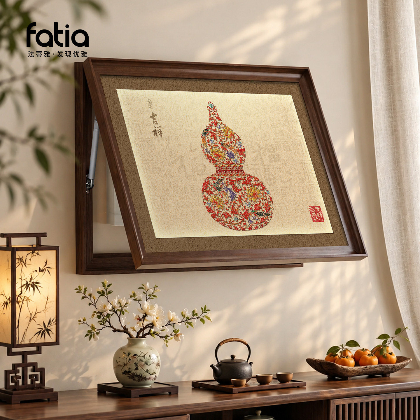 中古风葫芦电表箱装饰画图片