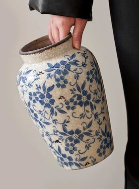 ⭐花瓶青瓷摆件中式陶复古