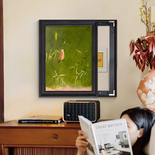 法式中古风电表箱装饰画竖款配电箱遮挡挂画电源总开关壁画免打孔