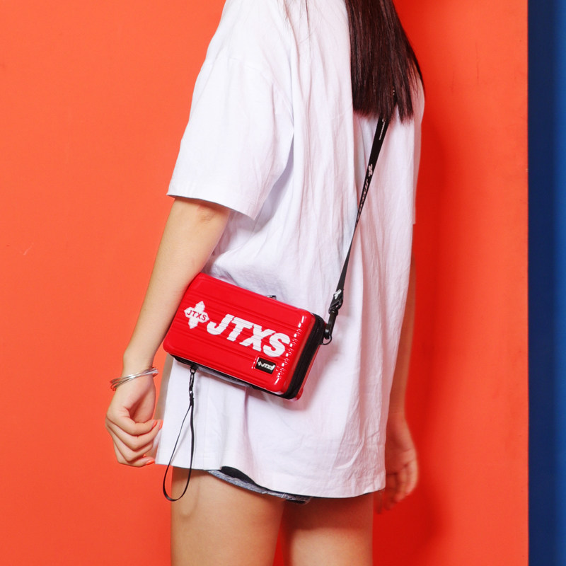 JTXS个性小箱子包包女手拿包时尚斜挎小方包韩版手机包迷你化妆包