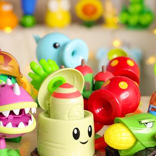 正版植物大战僵尸玩具的僵王博士菠萝双重豌豆射手发射炮弹儿童礼