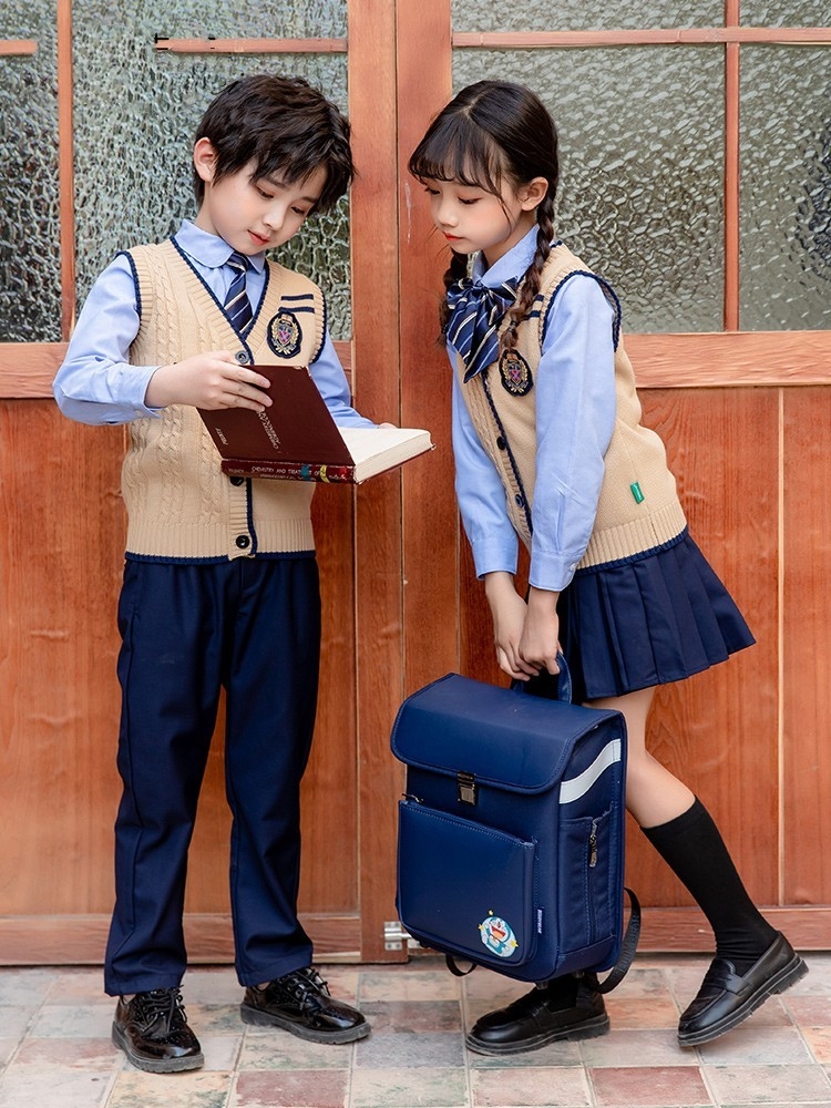 校服套装小学生春秋男童女童班服中学生幼儿园园服英伦儿童西装