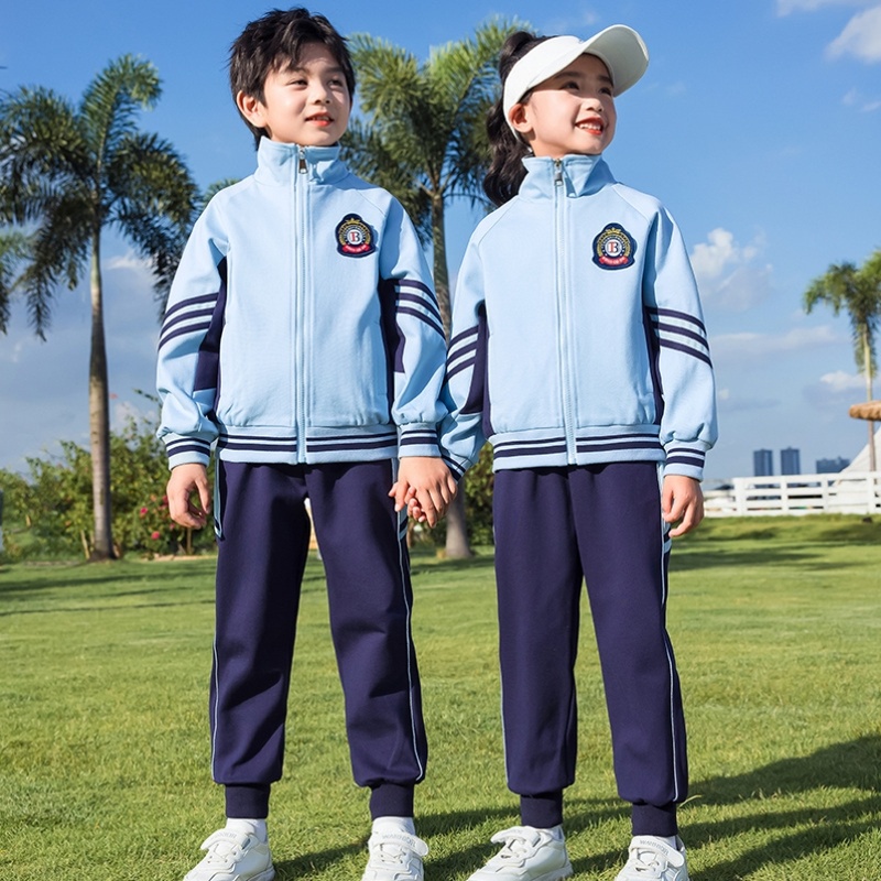小学生校服穿搭俩件套男女款运动休闲红色中国风秋冬款春秋款儿童