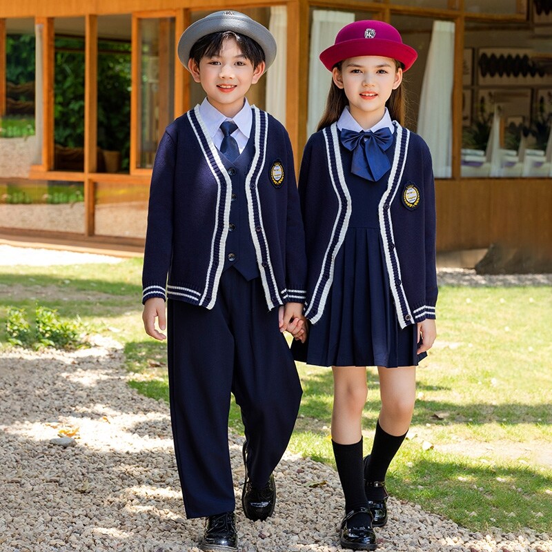 幼儿园园服班级外套老师毛衣儿童童装开衫毕业照男女童运动员条纹