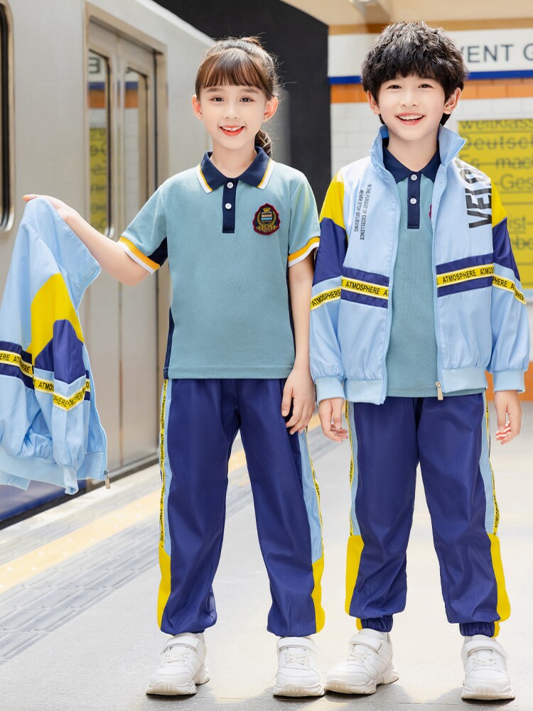 小学生秋冬校服英伦风幼儿园园服运动会团体班服儿童冲锋衣户外服