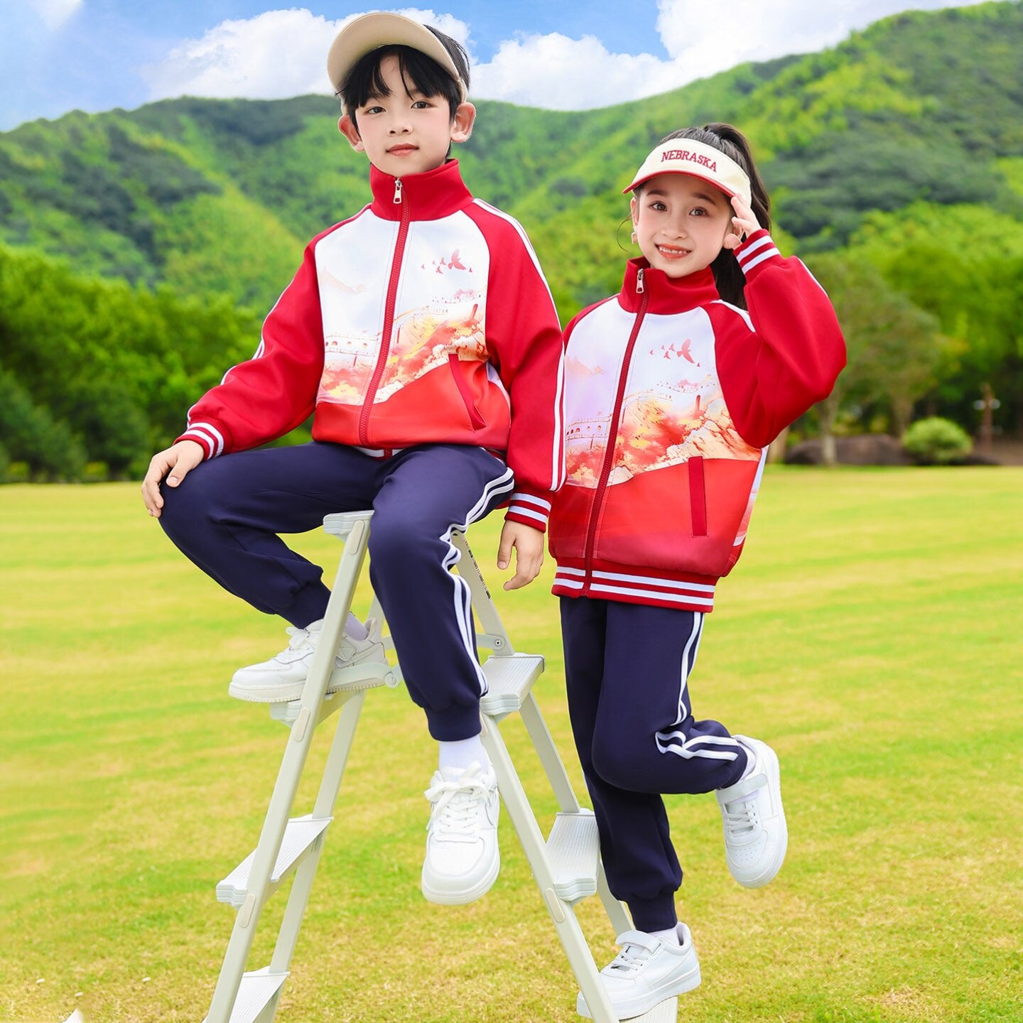 英伦风班服外套幼儿园园服中国风夏装活力运动套装运动风儿童夏季