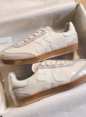 LUMES&YHGM复古经典德训鞋女2026新款秋冬季防滑真皮运动休闲鞋子