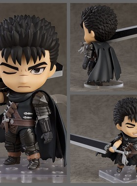 Q版粘土人 格斯 #2134 剑风传奇 黑色剑士 可动人偶摆件 盒装手办