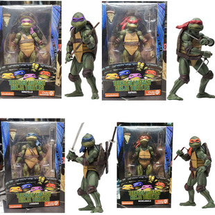 NECA 忍者神龟 1990电影版 TMNT 限定版 7寸可动手办公仔模型摆件