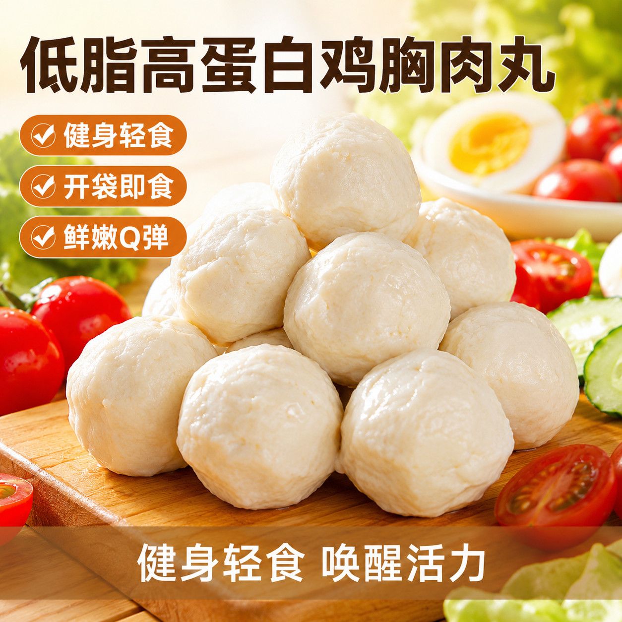 【低脂高蛋白】鸡胸肉丸即食健身代餐饱腹宿舍休闲小零食鸡肉制品