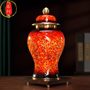 威弗列德新中式 饰品摆件茶罐中国风将军罐 客厅酒柜入户玄关书房装