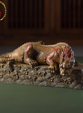 客厅玄关铜麒麟摆件装饰办公室