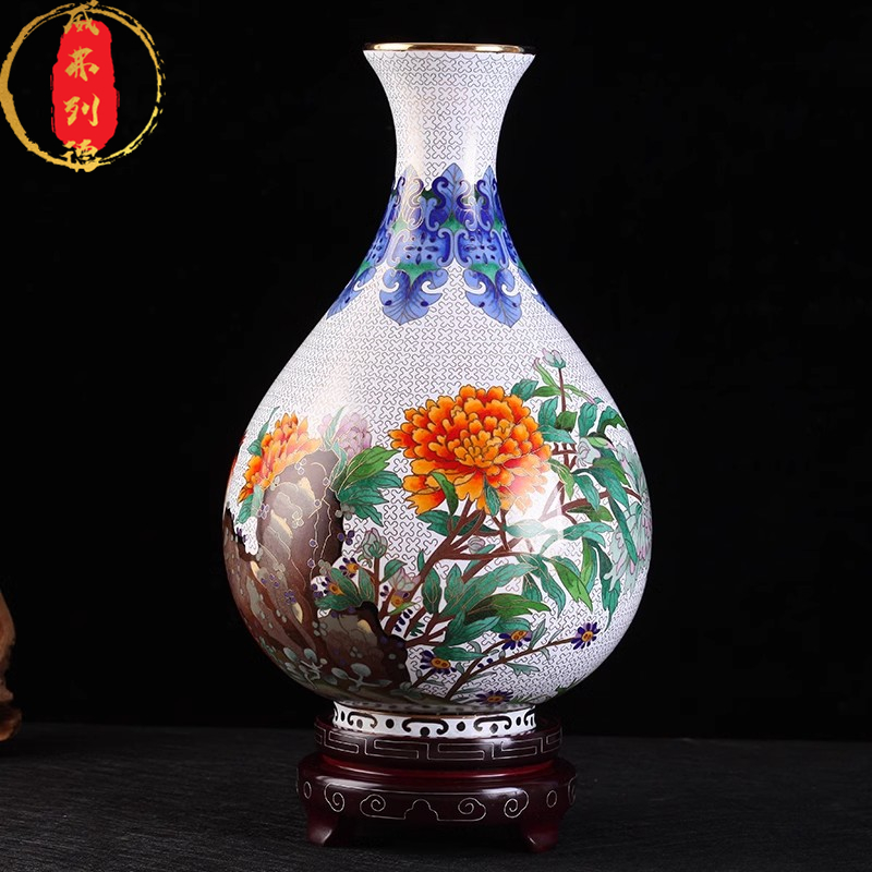 威弗列德摆件福禄寿禧传世宝瓶景泰蓝花瓶玉壶春仿故宫馆藏品礼品