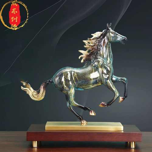 黄铜马到成功桌面摆件乔迁礼
