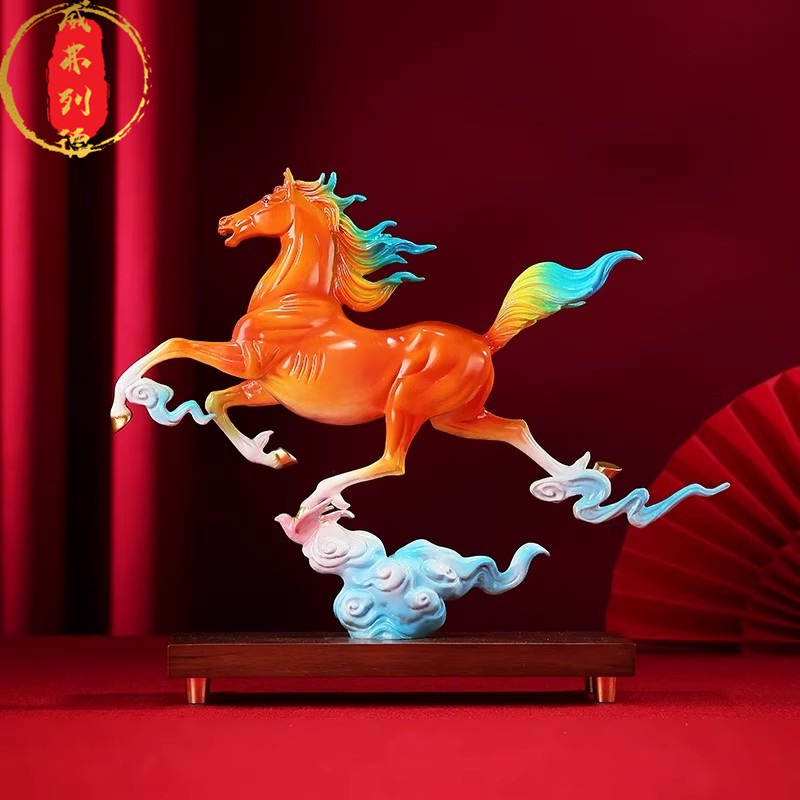 威弗列德新中式全铜马踏飞燕摆件