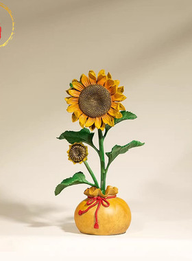 客厅全铜向日葵摆件向阳而生摆件