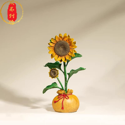 客厅全铜向日葵摆件向阳而生摆件