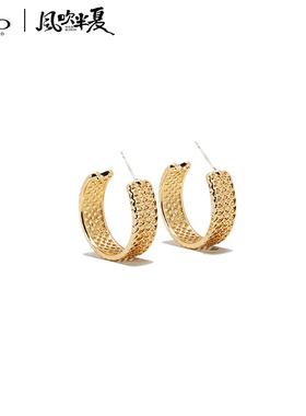 FEOX 《风吹半夏》官方联名许半夏同款半半镂空耳环