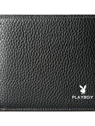 Playboy, мужской бумажник, короткий брендовый картхолдер, из натуральной кожи