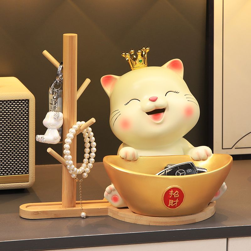 放钥匙扣摆件招财猫入户