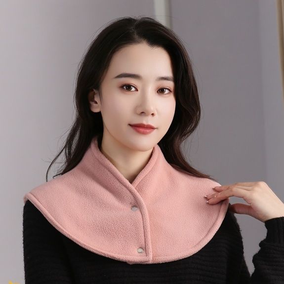 羽绒服护领神器摇粒绒围脖护肩假领子新款秋冬防风防寒加厚保暖脖